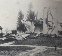 The ruins of St Patrick's Church, Norwich, NY